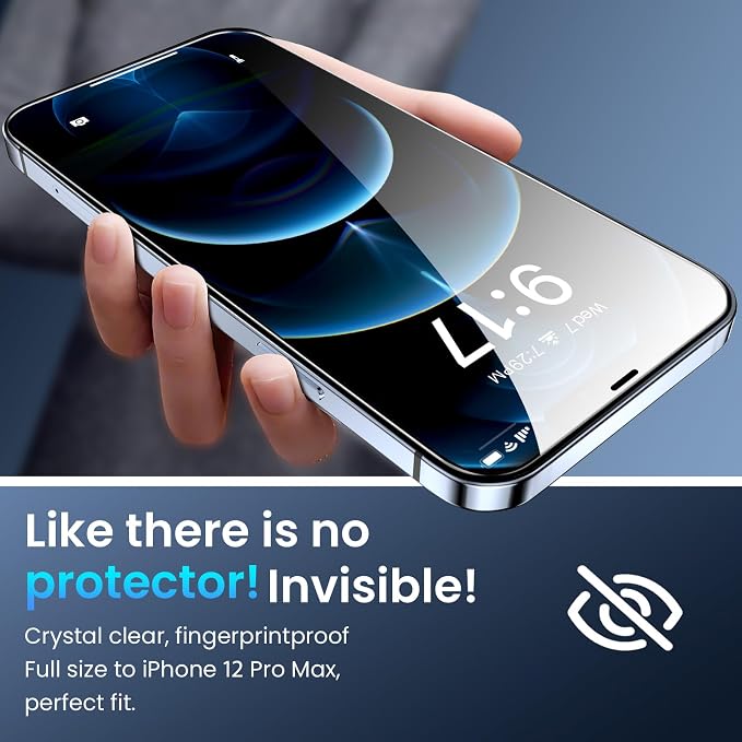 Fotbor [3+3 Pack for iPhone 12 Pro Max Screen Protector - Image 7