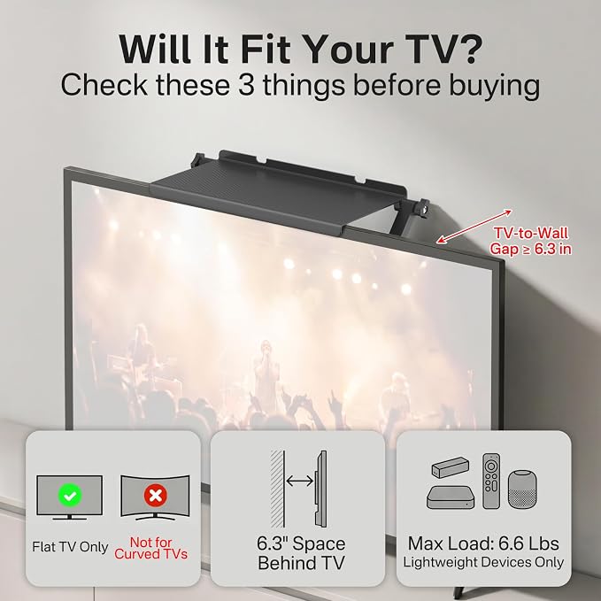 13 Inch Wide Platform TV Top Shelf - Image 3