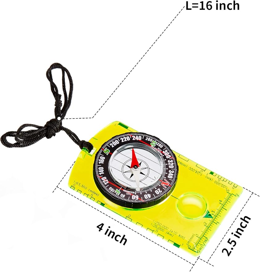 Gejoy 6 Pcs Orienteering Compass Bulk Portable Survival Compass Scout Learning - Image 2