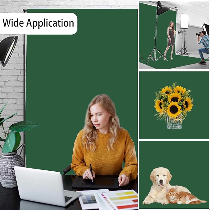 Dark Green Photography Backdrop - Image 2