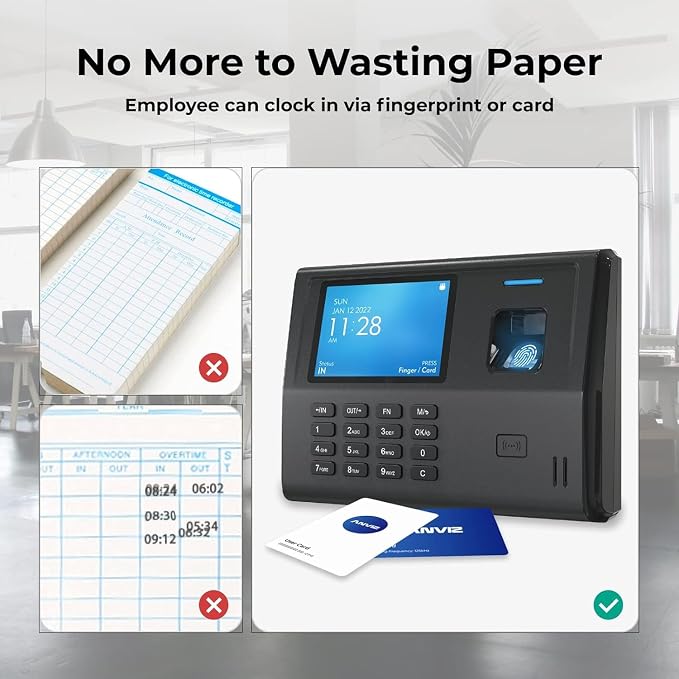 ANVIZ Time Clocks for Small Business Employees CX3 - Image 2