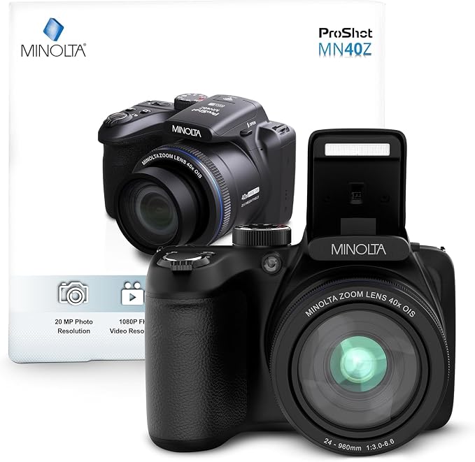 Minolta MN40Z 20MP Digital Camera – 40x Optical Zoom, 1080p FHD Video, 3.0" LCD - Image 8