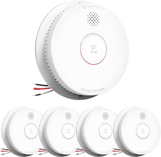 SITERWELL Smoke Detector, Hardwired Interconnected Smoke Detector, by SITERWELL