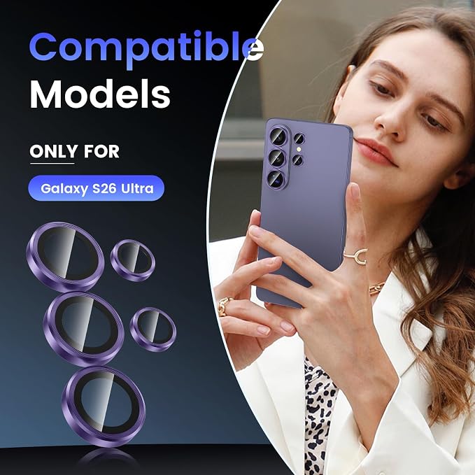 Tensea (3+2PCS Compatible with Samsung Galaxy S26 Ultra Camera Lens Protector - Image 2
