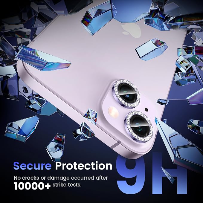 Tensea for iPhone 14 / iPhone 14 Plus Camera Lens Protector, 9H Tempered Glass - Image 4
