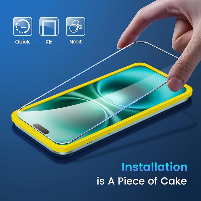 Fotbor for 3Pack iPhone 16 Plus Screen Protector - Image 3