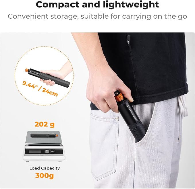 K&F CONCEPT MS21 Invisible Selfie Stick, Extension Long Pole Compatible - Image 8