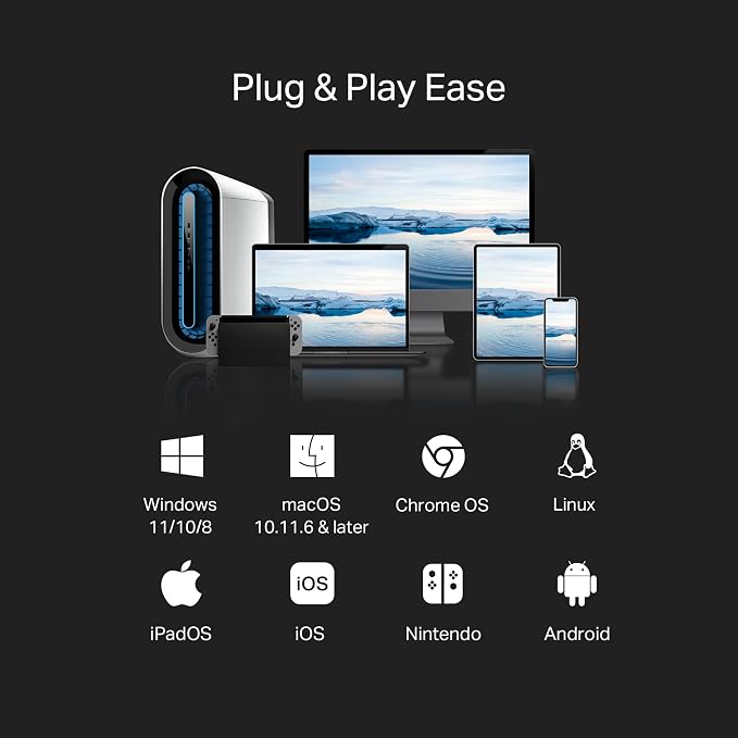 TP-Link 2-in-1 USB 3.0 & USB C to Ethernet Adapter, RJ45 Gigabit LAN, Plug & - Image 6