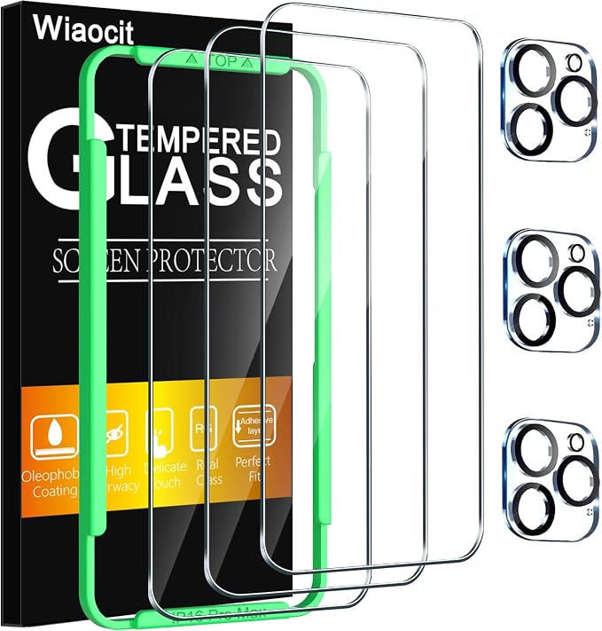 Wiaocit 3 Pack Tempered Glass Screen Protector by Wiaocit