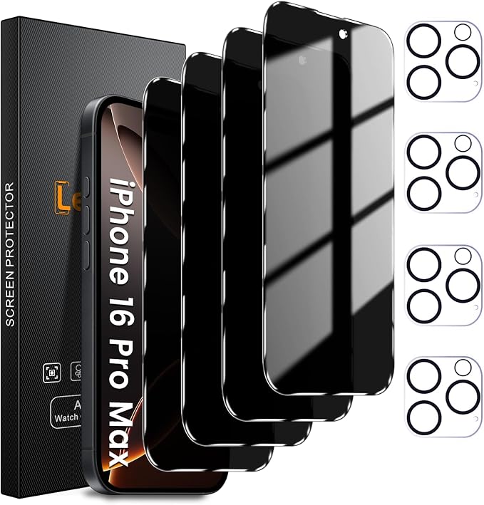 Lesakit 4+4 Pack Privacy Screen Protector by Lesakit