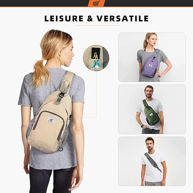 SKYSPER Sling Bag RFID Crossbody Sling Backpack Cross Body Shoulder Bag Travel - Image 6