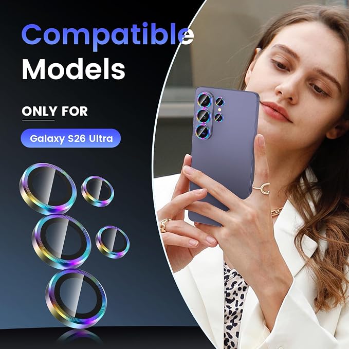 Tensea (3+2PCS Compatible with Samsung Galaxy S26 Ultra Camera Lens Protector - Image 2