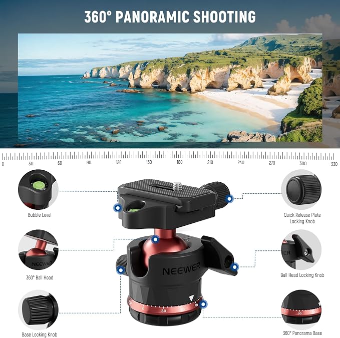 NEEWER Basics 70.9" Camera Tripod Monopod - Image 4