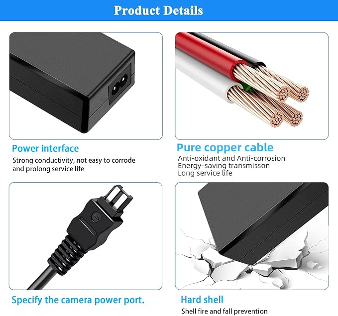 AC-L200 Charger for Sony Handycam Camcorder, Compatible - Image 7