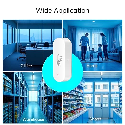 Smart Temperature Humidity Sensor, Tuya WiFi Hygrometer Indoor Monitor - Image 7