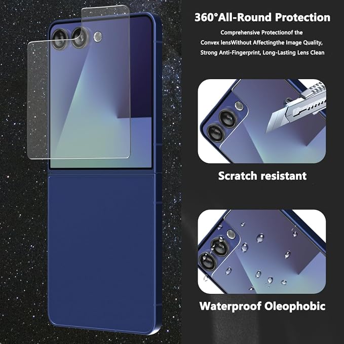Compatible with Samsung Galaxy Z Flip 7 Back screen protector Tempered Glass 3 - Image 5