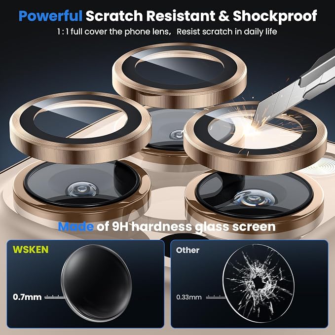 WSKEN for iPhone 16 Pro/iPhone 16 Pro Max Camera Lens Protector - Image 3