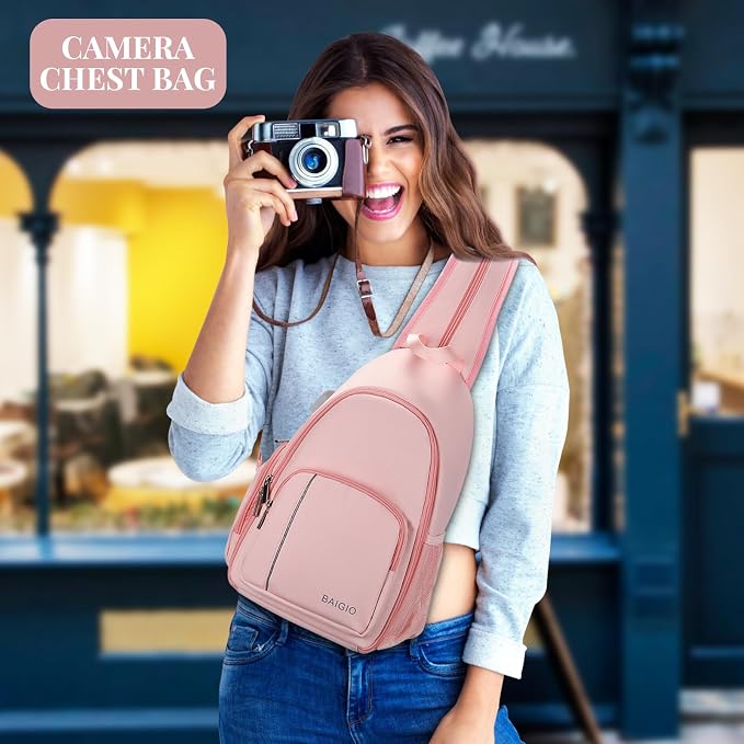 BAIGIO Camera Sling Bag Small Camera Backpack - Image 5