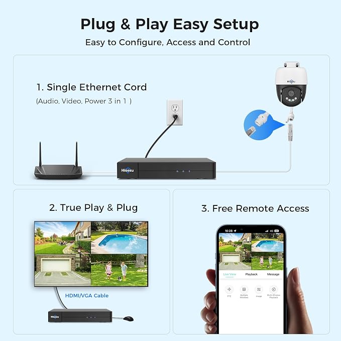 Hiseeu 12MP 32CH PoE NVR Network Video Recorder - Image 7