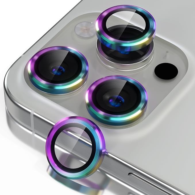 Misea Compatible for iPhone 16 Pro/iPhone 16 Pro Max Camera Lens Protector by Misea