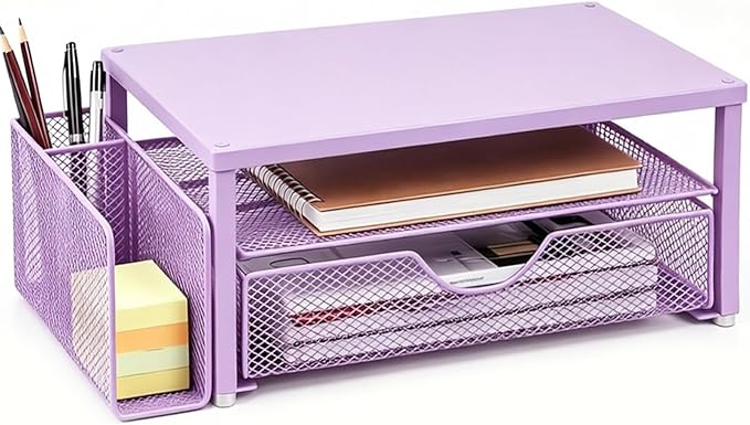 Spacrea Desk Organizer and Accessories, Computer Monitor Stand Riser by Spacrea