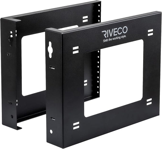 RIVECO 6U Open Frame Rack Wall Mount & Desktop Mount, No Assembly Required by RIVECO