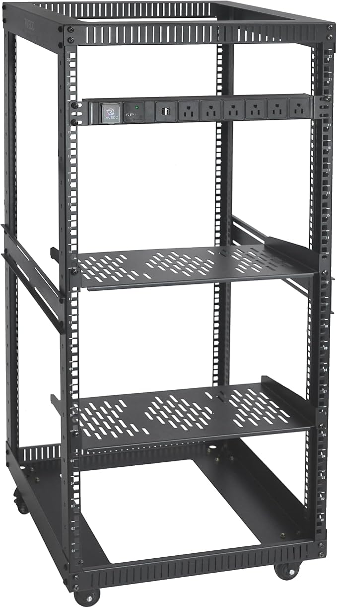 RIVECO 22U Open Frame Server Rack by RIVECO
