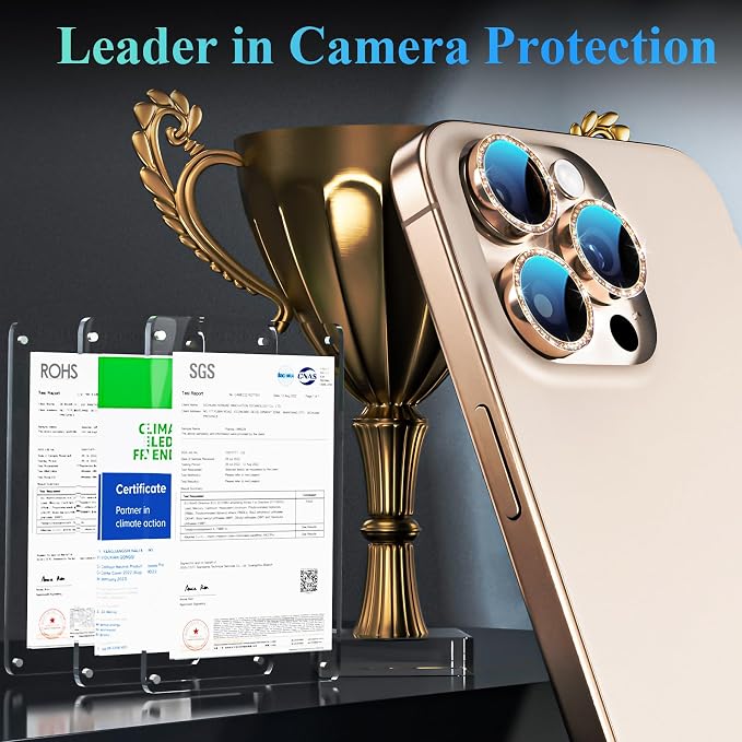 YWXTW Designed for iPhone 16 Pro/iPhone 16 Pro Max Camera Lens Protector Bling - Image 2