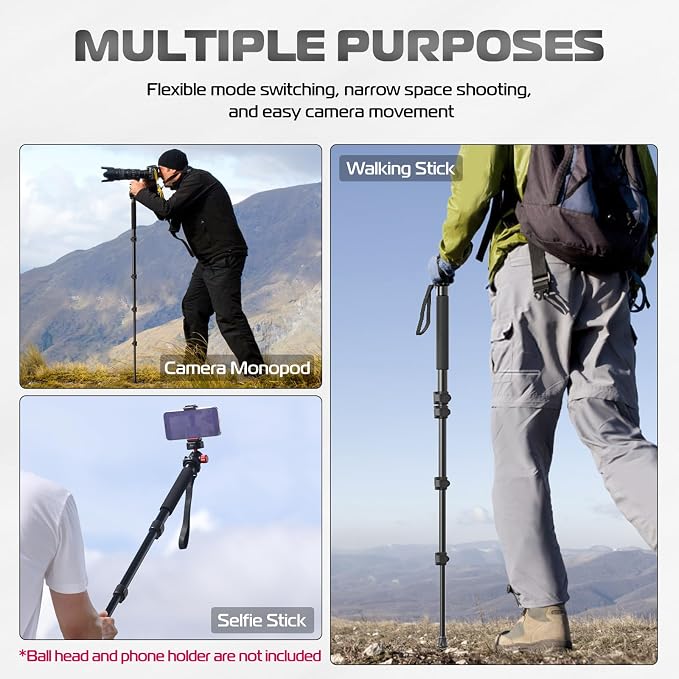 ULANZI TB12 Camera Monopod, Lightweight & Portable Camera Accessories, - Image 5