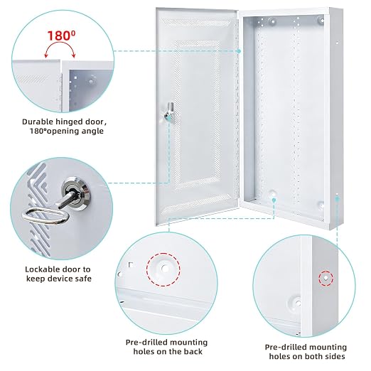 XMK 28 Inch Media Enclosure Structured Network WiFi Electrical Box w/ - Image 4