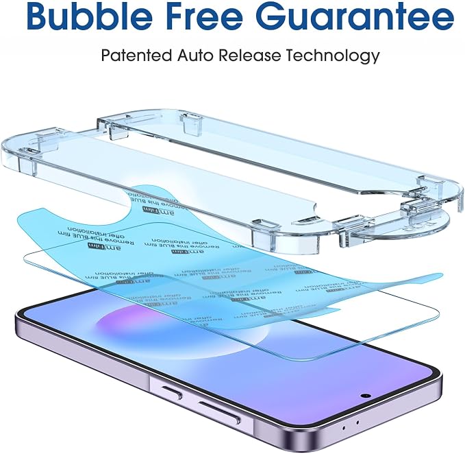 amFilm Auto-Alignment OneTouch for Samsung Galaxy A57 5G 6.7" Screen Protector - Image 7