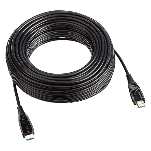 Amazon Basics HDMI Fiber Optic Cable, 18Gbps High-Speed, 48-Bit Color, Slim and - Image 3