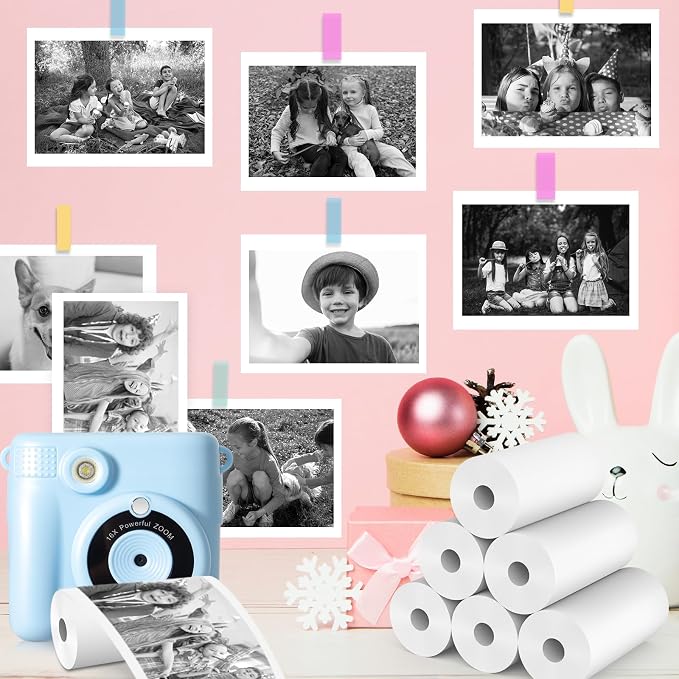6 Rolls Kids Camera Instant Print Refill Paper Set, Phetium HD Printing Thermal - Image 6