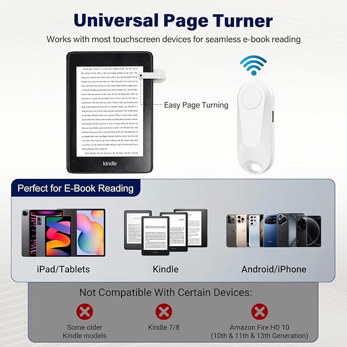 DATAFY Page Turner for Kindle Paperwhite Oasis Kobo eReaders, Camera Camcorder - Image 7