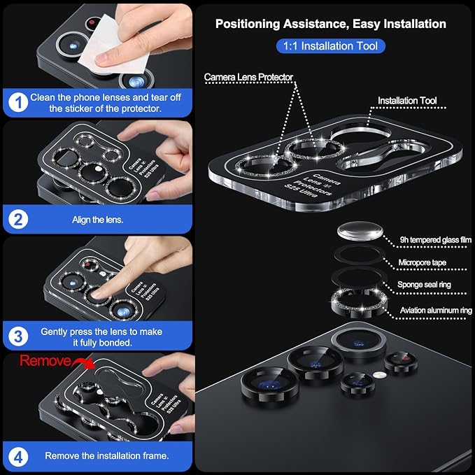 WSKEN for Samsung Galaxy S25 Ultra Camera Lens Protector - Image 6