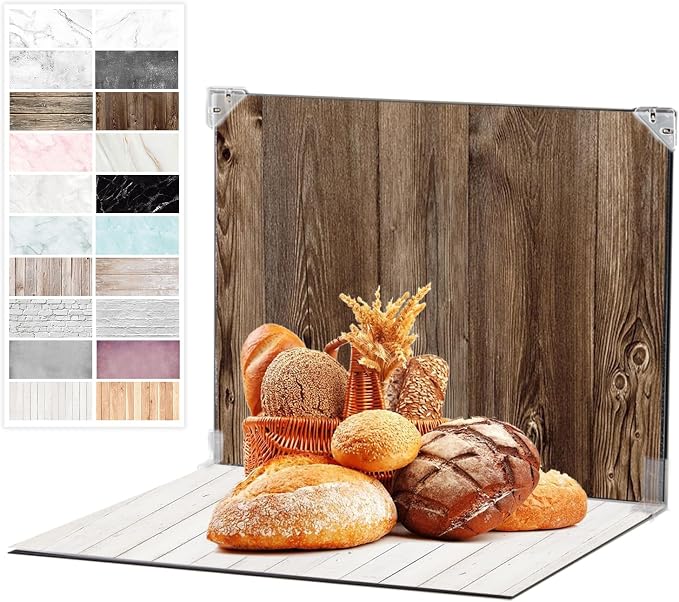 Photo Backdrop 10Pcs 20Patterns Small Product Photography Backdrops Kit Food by Unknown