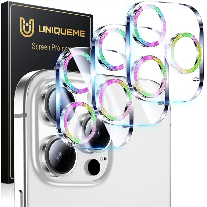 UniqueMe for 3 Pack iPhone 16 Pro/iPhone 16 Pro Max Camera Lens Protector by UniqueMe