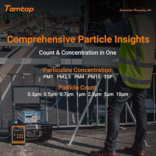 Temtop PMD371 Professional Particle Counter: Comprehensive Portable Particulate - Image 4