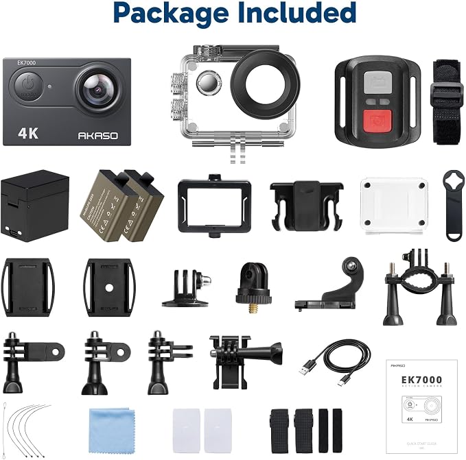 AKASO EK7000 4K30FPS 20MP WiFi Action Camera - Image 10
