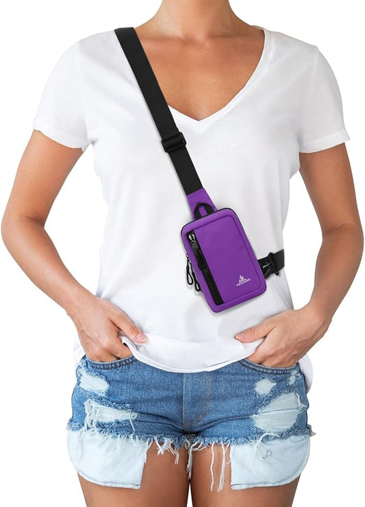 Peicees Small Crossbody Bag for Men Women Mini Sling Bag Travel Running Phone by Peicees