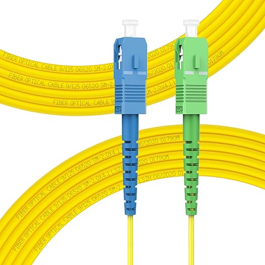FLYPROFiber- OS2 Single Mode Fiber Patch Cable, 10m/33ft SC/UPC to SC/APC Fiber by FLYPROFiber