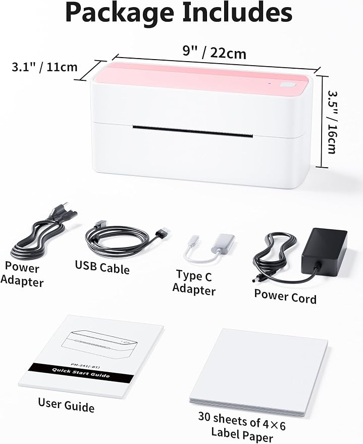 Phomemo Bluetooth Thermal Label Printer, 241BT 4X6 Wireless Shipping Label - Image 9