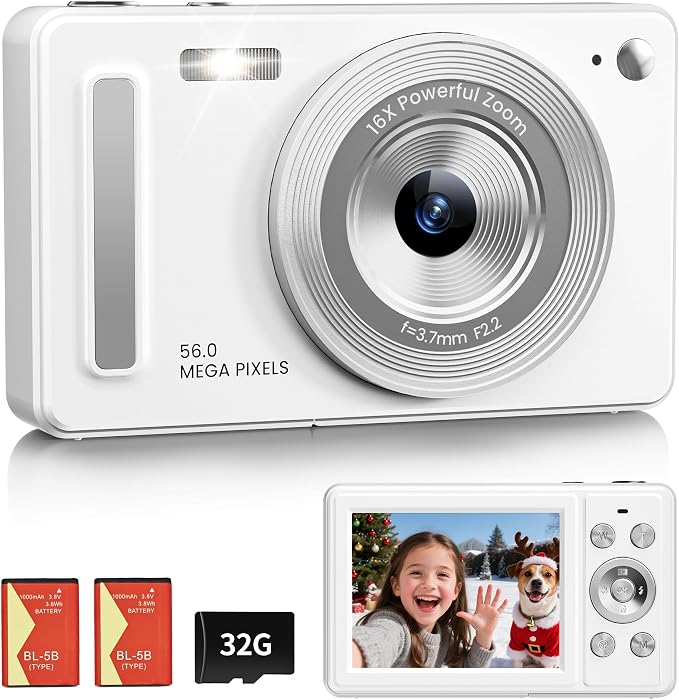 Digital Camera, FHD 1080P Point and Shoot Camera by WONNIE
