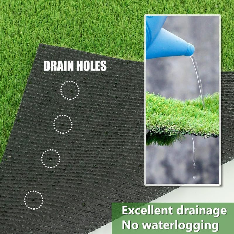 0.8 Inch Grass Height Artificial Grass 11FT x 11FT Customizable Flame Retardant - Image 4