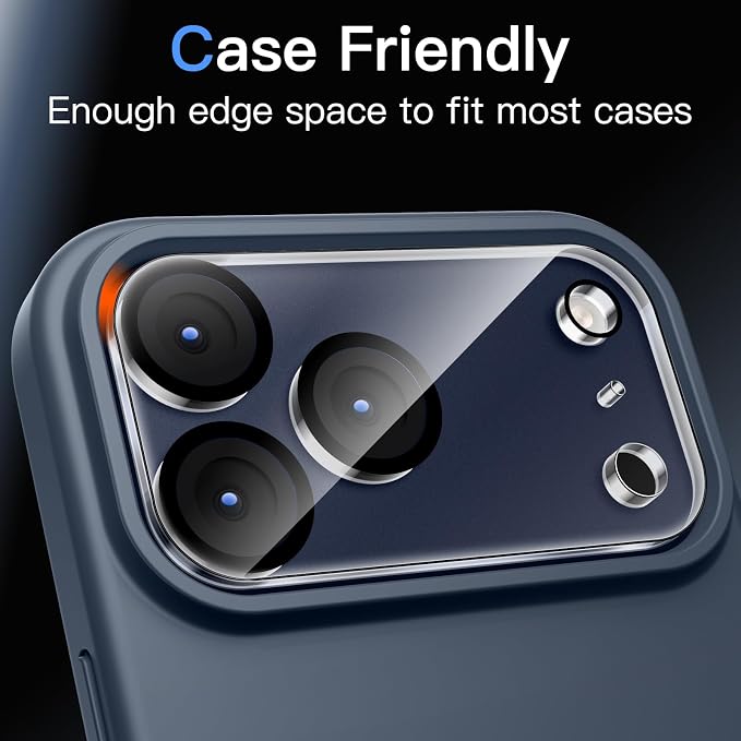JETech Camera Lens Protector for iPhone 17 Pro Max 6.9-Inch, 9H Tempered Glass - Image 7