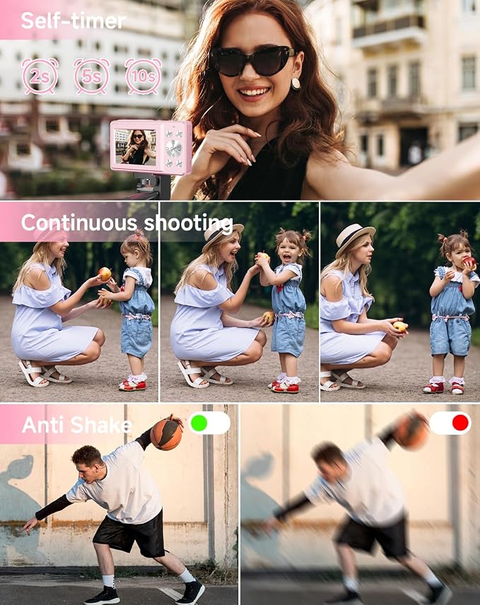 Digital Camera for Kids, FHD 1080P 44MP Point and Shoot Digital Camera - Image 3