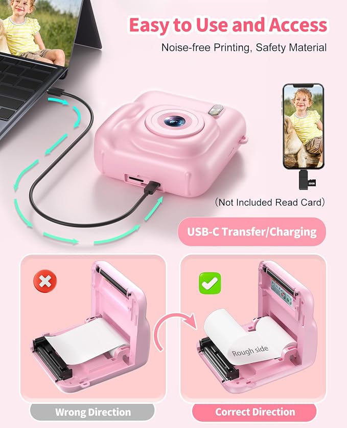 Kids Camera Instant Print, 48MP Dual-Lens Digital Camera - Image 7