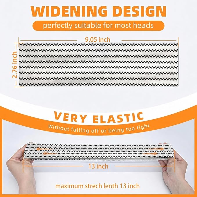 8PCS Summer-Exclusive Non Slip Sports Elastic Soft Running Fashion Headbands - Image 3