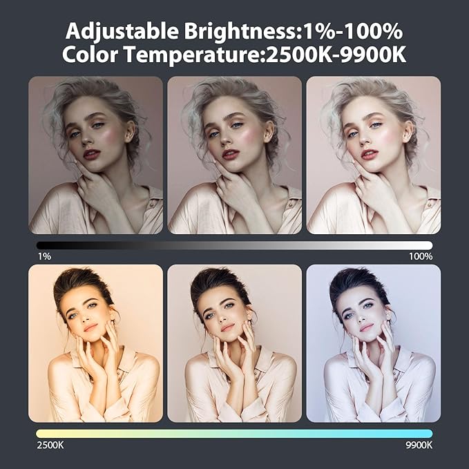 ENEGON 4000mAh Rechargeable Mountable Bicolor LED Video Light - Image 2