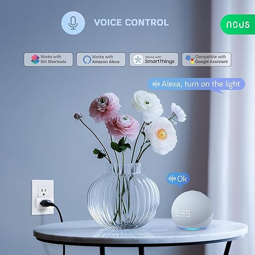 NOUS Wi-Fi Smart Plug 15A, Dual-Band 2.4GHz & 5GHz, Energy Monitoring, - Image 4